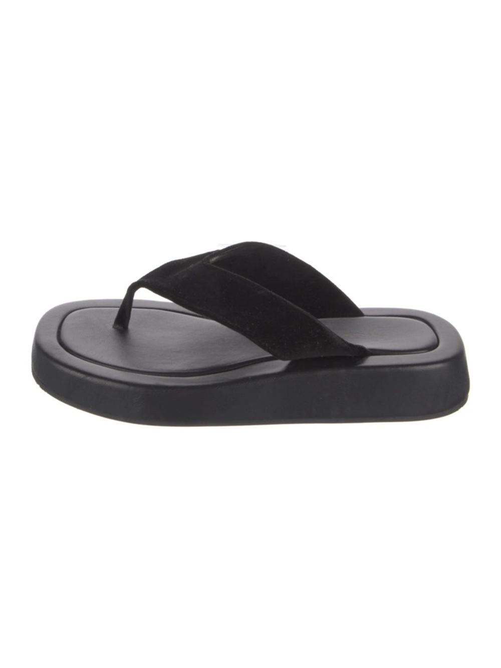 The Row Black Platform Flip-Flop Sandals